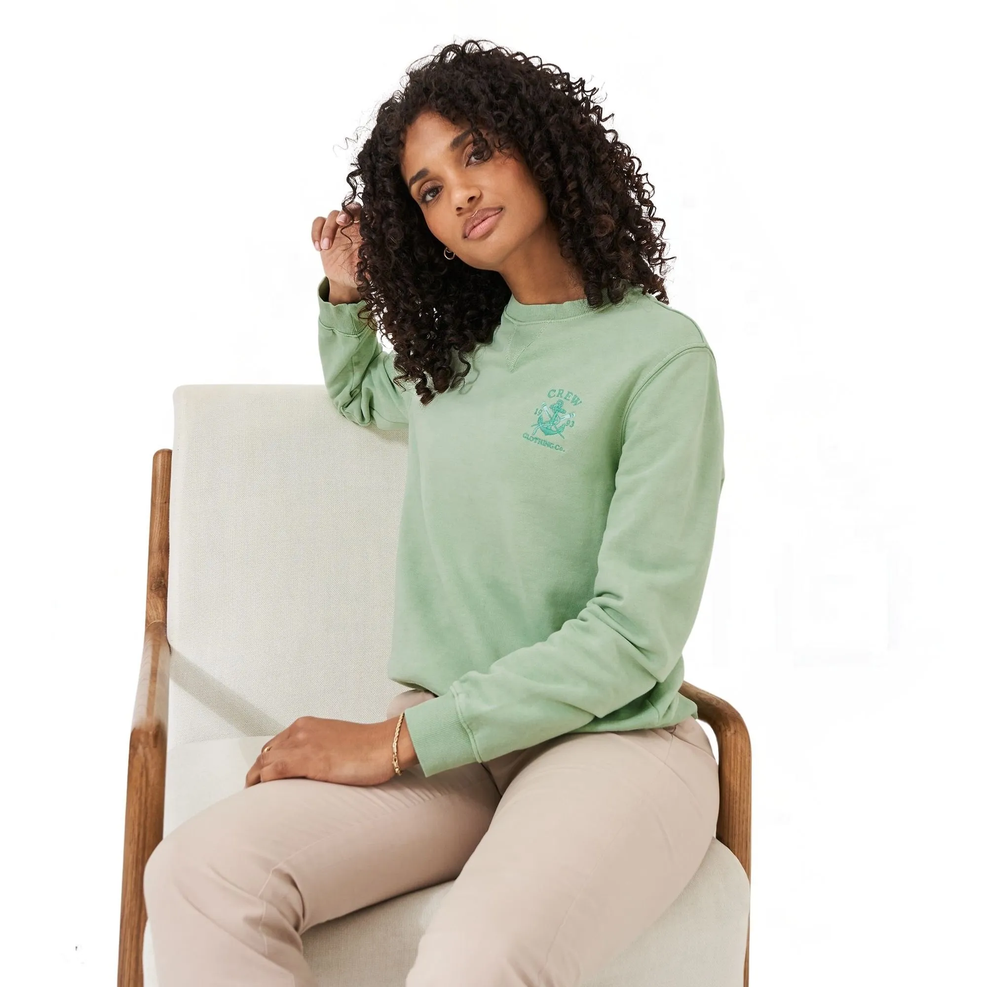 Womens Pigment Dyed Sweatshirt