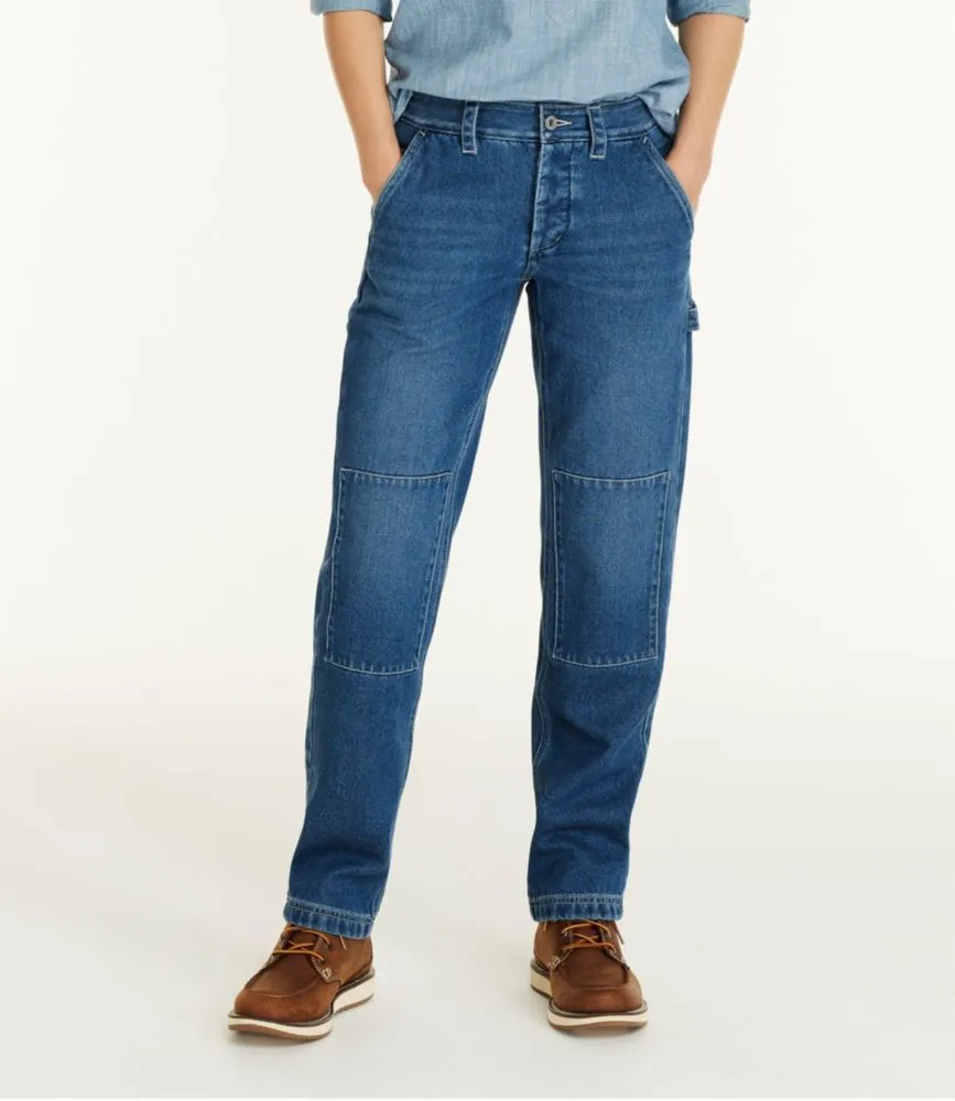 Women's Signature Super-Soft Jeans, High-Rise Straight-Leg Carpenter