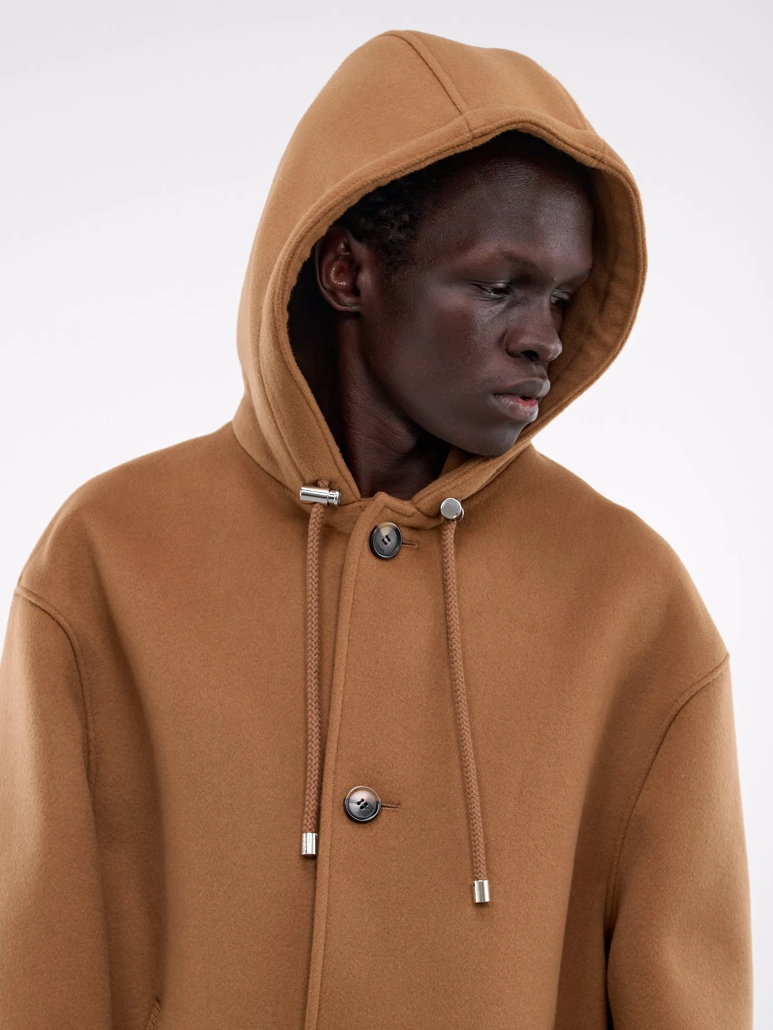 Wool Hooded Jacket (H526Y01WCA-CAMEL)