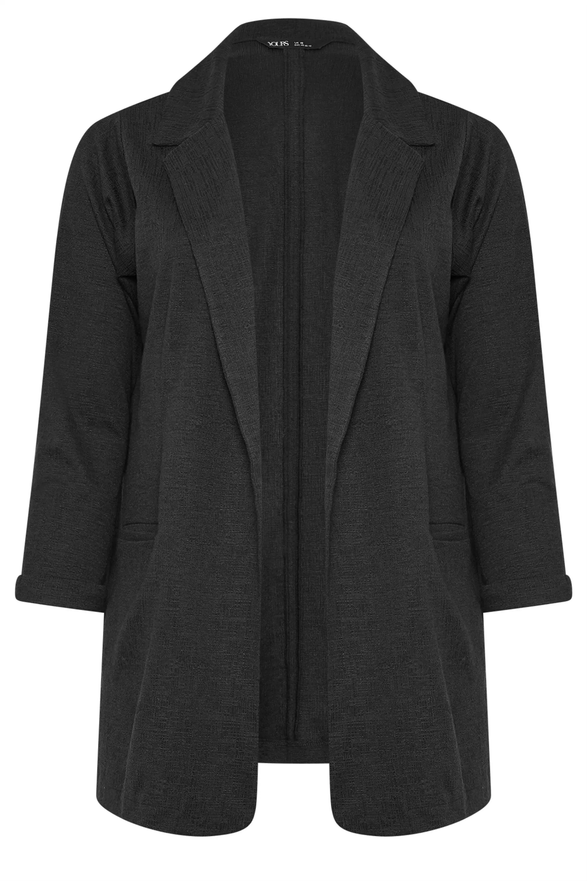 YOURS Curve Black Textured Blazer