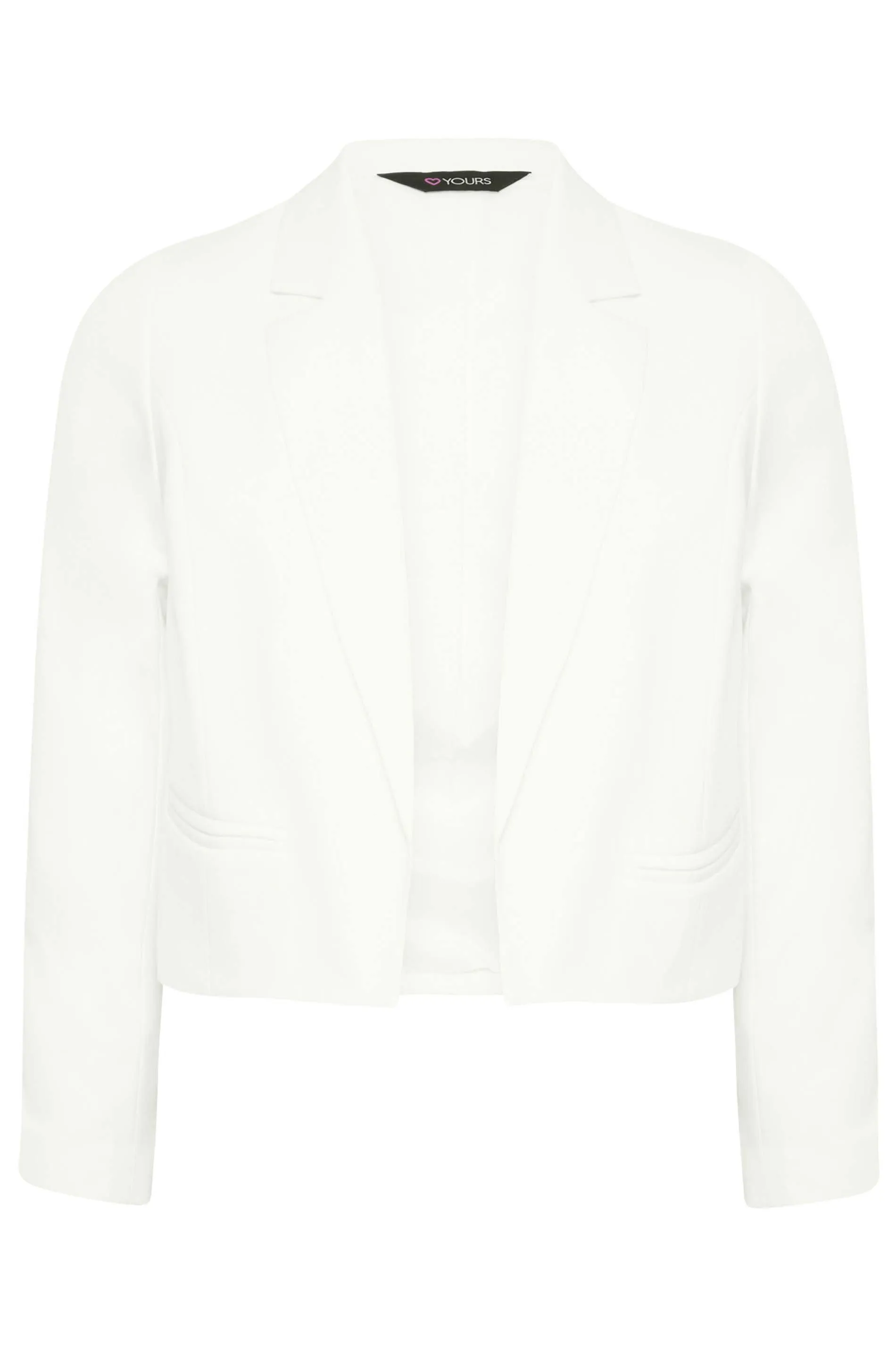 YOURS Curve White Cropped Blazer