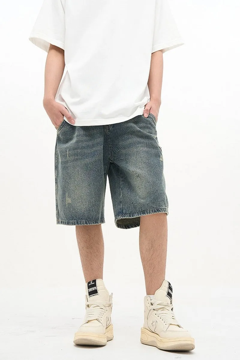 Zip Pocket Jeans Shorts